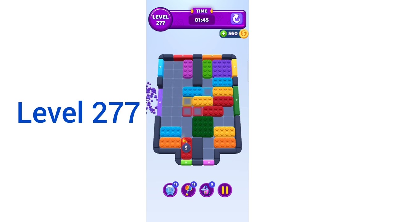 ろむページ Color Block Jam Level 277 Walkthrough - YouTube