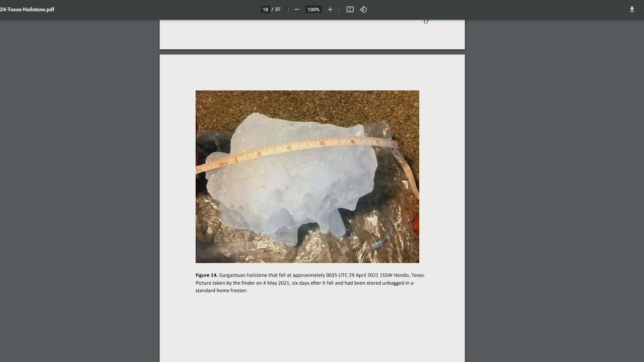 Hailstone from April storm becomes Texas' largest on record - YouTube