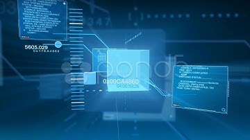 Digital Data Code Network Interface Technology. Stock Footage