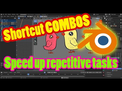 Use Shortcut Key Combos to Speed up Repetitive Tasks in Blender