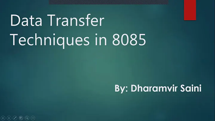Data transfer techniques in 8085