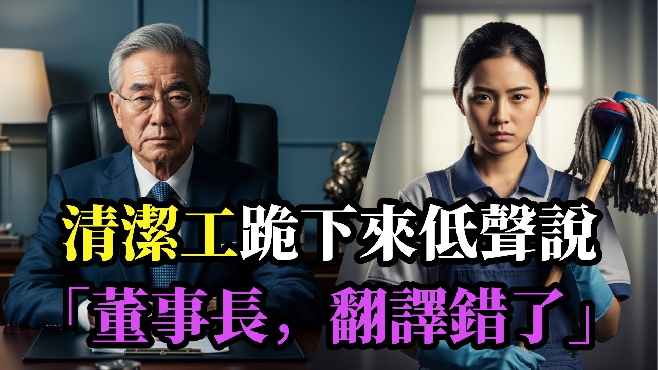 清潔工跪下來低聲說：「董事長，翻譯錯了」｜人生故事｜有聲書