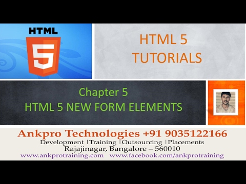 HTML 5 - Chapter 5 -HTML 5 new form elements datalist, output, keygen and meter