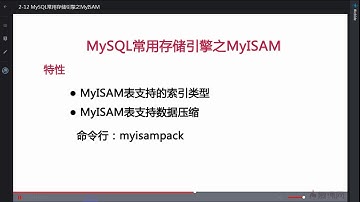 2 12 MySQL常用存储引擎之MyISAM