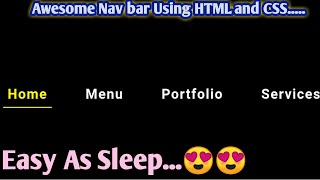 Responsive Nav-Bar by using HTML and CSS with Android phone....