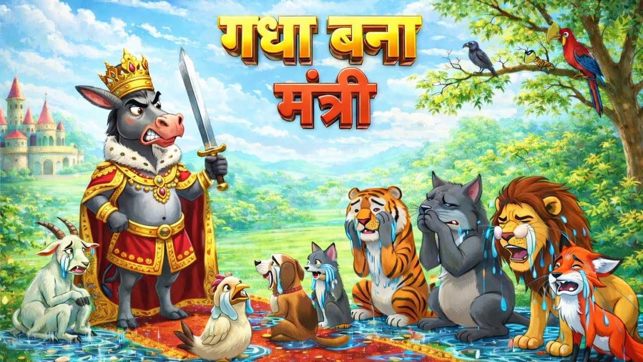 गधा बना मंत्री|Cartoon Hindi kahani|Animal Story #hindicartoon #panchatantrastories