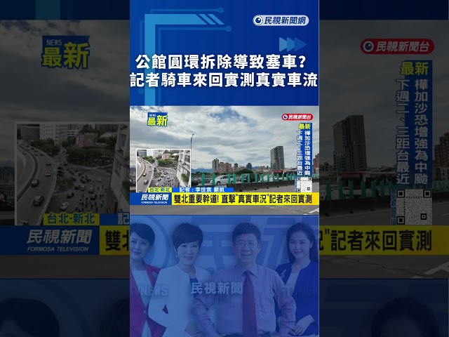 公館圓環拆除導致塞車？記者騎車來回實測真實車流｜民視新聞