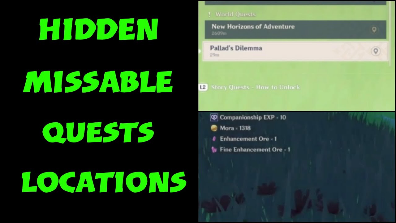 Hidden Quests Genshin impact /Repeatable Quests locations in mondstadt