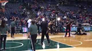 Chris Bosh & Dwyane Wade Warming Up (Heat @ Bucks, 12-5-14)