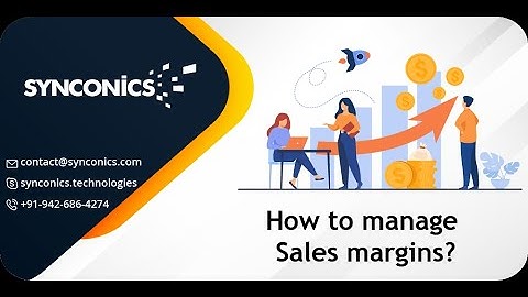 How to manage Sales Margins ? | Sales Management | Odoo Functional Videos | #Synconics [ERP]