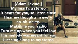 Gym Class Heroes ft Adam Levine - Stereo Hearts (Lyrics on screen) chords