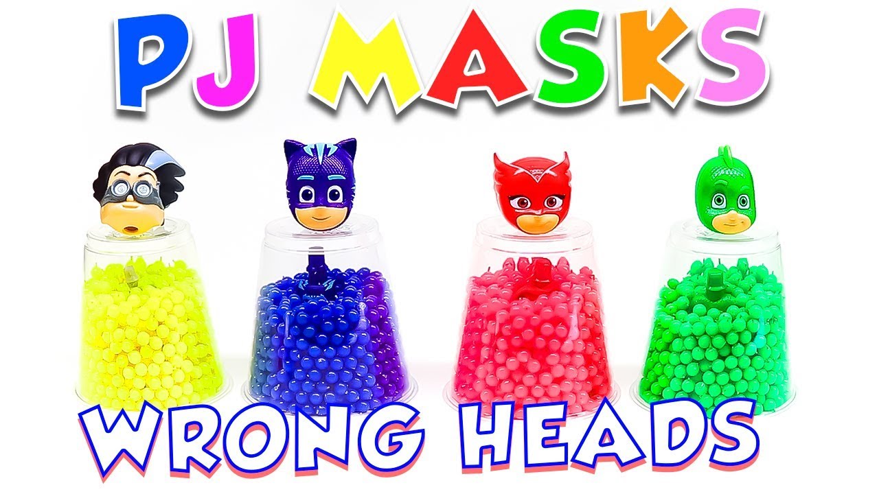 Pj Masks wrong heads Color Balls Learning Colors with PJ MASKS Beads