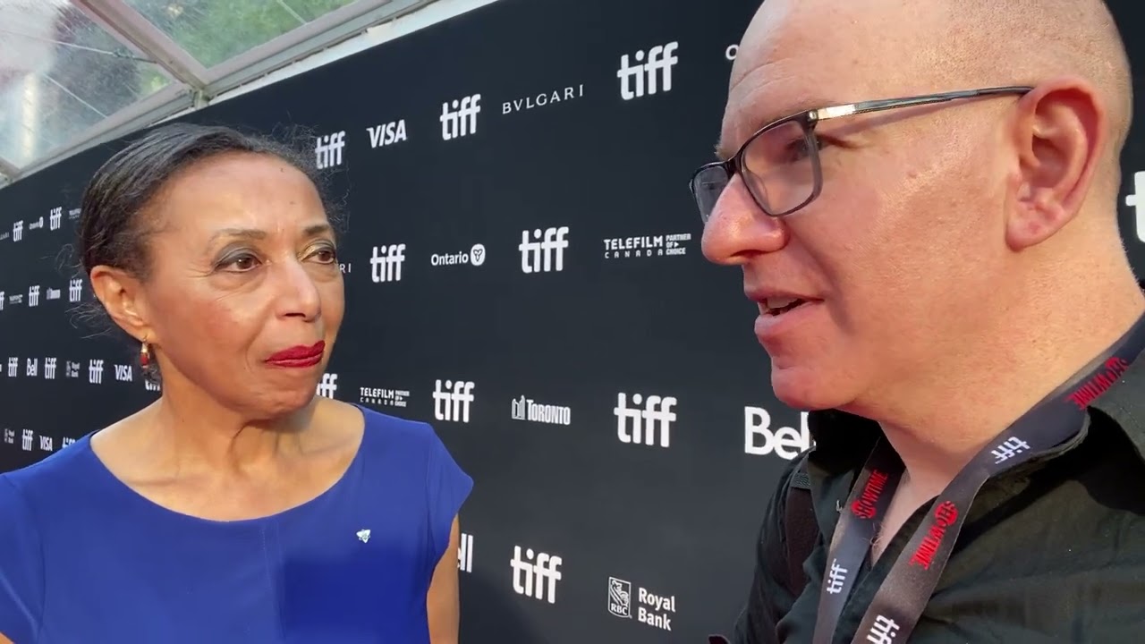 Author Rosemary Sadlier interviewed at The Woman King premiere 