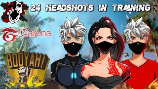 First Video 24 Headshot In Free Fire in training | MMR GAMING