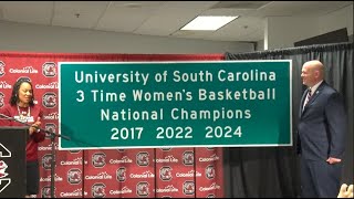 WBB: National Championship Road Sign Unveiling