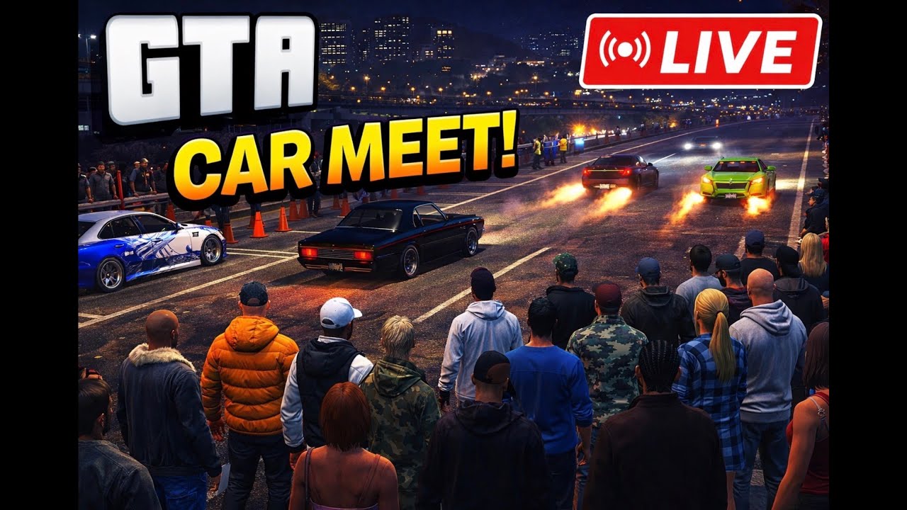 Live GTA 5 Car Meet Car Meet Cruises Drag Races Kamzys Return 
