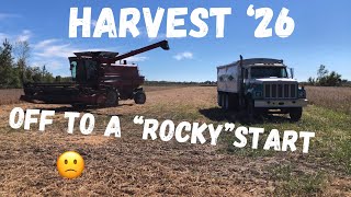 Harvest ‘26 starts off with a BANG and a SQUEAL!   Always something!