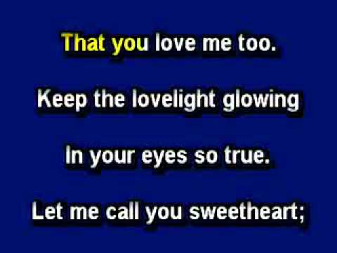 Let Me Call You Sweetheart, Karaoke video with lyrics, Instrumental version
