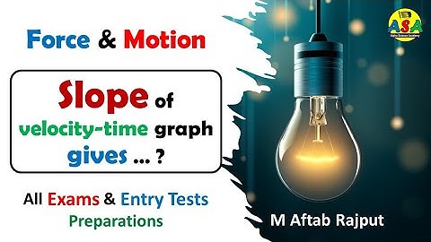 The slope of velocity time graph • Force and Motion • MCQs 03