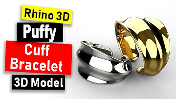 3D Model A Puffy Bangle Design in Rhino 6: Jewelry CAD Design Tutorial #70