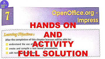 OPEN OFFICE.ORG - IMPRESS | DAV CLASS 5 COMPUTER CHAPTER 7 | HANDS ON AND ACTIVITY | SOLUTION | #dav