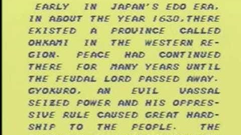 The Ninja (Sega Master System) - Introduction