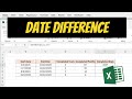 How To Calculate The Difference Between Two Dates In Excel