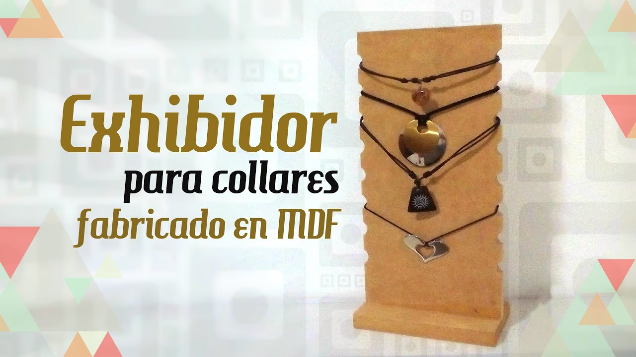 Display of necklaces made of MDF YouTube