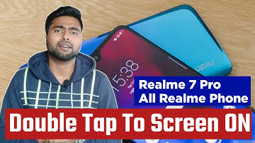 Double Tap Screen on realme 7 pro - All Realme phone Double Tap Screen On - Realme double tap wakeup