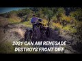 2021 Can Am Renegade XMR Destroys Front Diff. Honda Rubicon 520 on 4In Portals