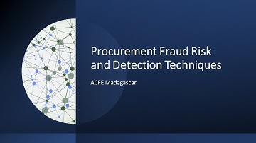 Procurement fraud risk and detection techniques