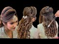 Engagement hairstyle kaise banae | Open hairstyle tutorial | leatest open hairstyle |  