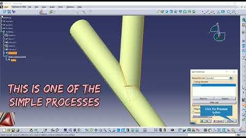 Notching Pipes in Catia | Easy method | Intersecting pipes