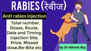 Rabies(रेबीज -Anti rabies vaccination schedule and first aid treatment Dog,cat bite by Dr Nitesh Raj