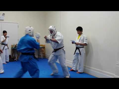 Brian vs James (Kudo Shodan Test - Knees, Elbow, Headbutt Portion )