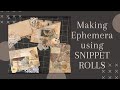 Easy Ephemera & Pockets Using Snippet Roll