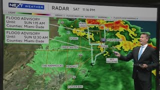 Flood advisory in effect for Miami-Dade until early Sunday following heavy rain
