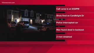Death investigation underway after Chesapeake police stop car with dead man in the backseat