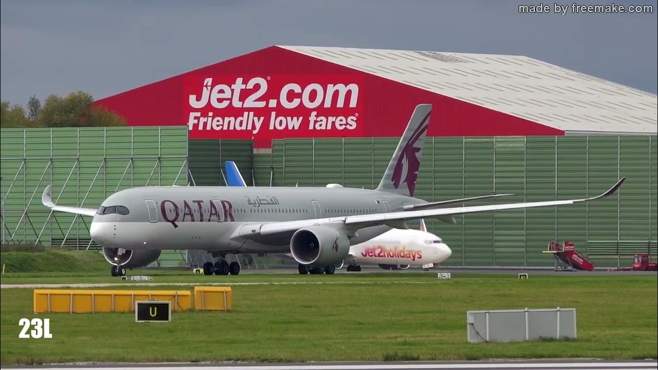 Great Takeoff Qatar Airways A7 ALS Airbus A350 941 Flight QR28 Manchester MAN To Doha DOH 15 10