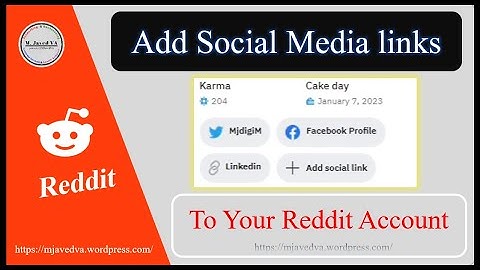 How to Add Social Media Links to Your Reddit Account