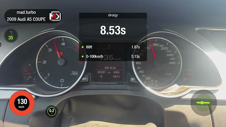 AUDI A5 3.0 TDI CCWA - STAGE 1+ 330HP 760NM - DRAGY TEST #audi #a5 #quattro #chiptune