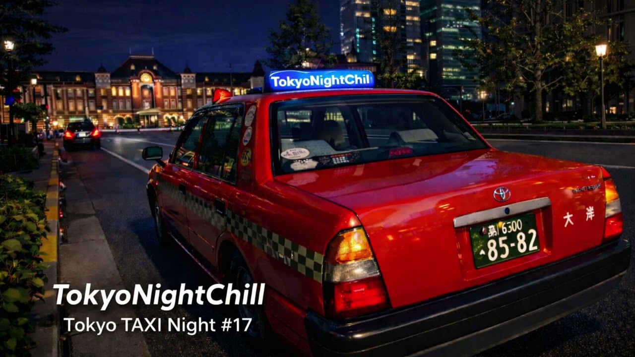 Tokyo Night Chill Tokyo TAXI Night #17  | Minimal Lofi Instrumental (1 Hour)