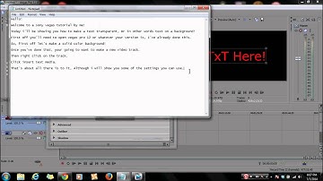 Sony Vegas Pro Tutorial: Transparent Text!