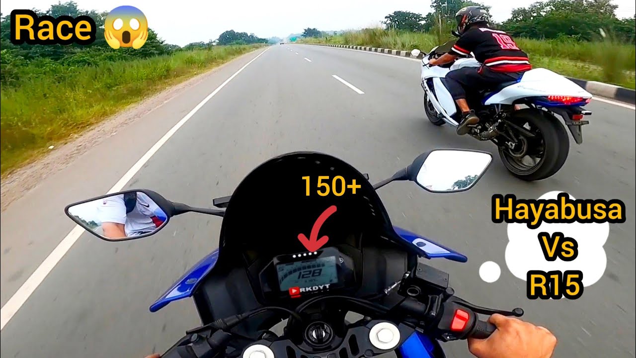 Hayabusa Vs Yamaha R15 Race 😱🏁 1300 vs 150cc 😱