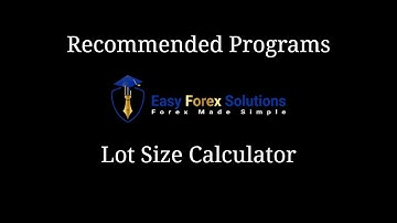 Recommended From Easy Forex Solutions Lot Size Calculator