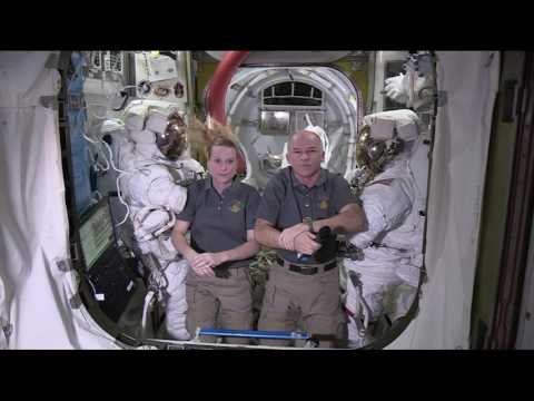 Space Station Crew Discusses Upcoming Spacewalk and Research in Orbit