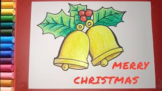 Easy And Simple Christmas Drawing Christmas Tree Drawing Christmas Bell