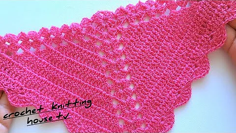 perfect❗️how to crochet triangle shawl in double crochet only/how to crochet beginner shawl