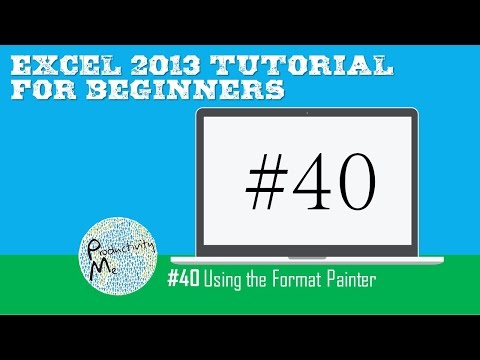 Excel 2013 Tutorial for Beginners #40: Using the Format Painter
