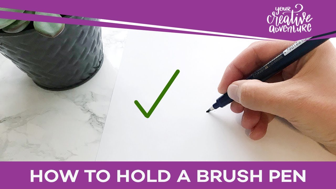How to hold a lettering brush and mahl stick : Robertsign
